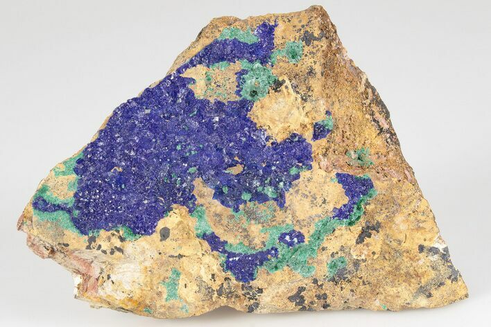 Druzy Azurite and Malachite on Matrix - Morocco #202695